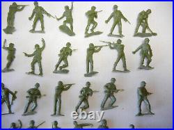 Large Lot of Vintage Marx Army Battleground Play Set Plastic 54mm Soldiers 54pc