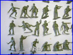 Large Lot of Vintage Marx Army Battleground Play Set Plastic 54mm Soldiers 54pc