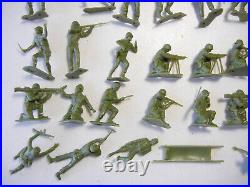 Large Lot of Vintage Marx Army Battleground Play Set Plastic 54mm Soldiers 54pc