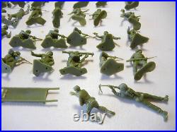 Large Lot of Vintage Marx Army Battleground Play Set Plastic 54mm Soldiers 54pc