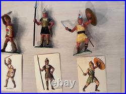 Late 1950s Early 1960s Marx Warriors of the World Roman Viking Lot 12 w Cards