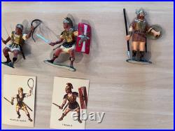 Late 1950s Early 1960s Marx Warriors of the World Roman Viking Lot 12 w Cards