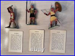 Late 1950s Early 1960s Marx Warriors of the World Roman Viking Lot 12 w Cards