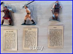 Late 1950s Early 1960s Marx Warriors of the World Roman Viking Lot 12 w Cards