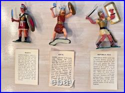 Late 1950s Early 1960s Marx Warriors of the World Roman Viking Lot 12 w Cards