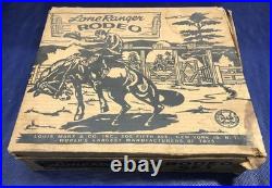Lone Ranger Rodeo Marx Toy Play Set In Box Vintage cowboy