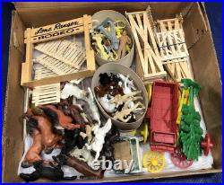 Lone Ranger Rodeo Marx Toy Play Set In Box Vintage cowboy