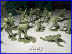 Lot MARX German & American Plastic SOLDIERS, BATTLEGROUND, TANK, JEEP, MILITARY