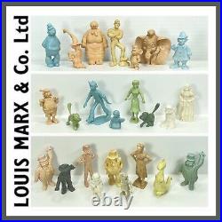 Lot of 24 Louise Marx 1950s & 1960s Cartoon Character Playset Figures Collection