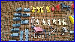 Lot of Marx and MPC figures and vehicles (150 men, parts, and vehicles)