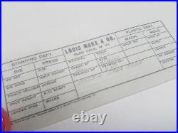 Louis Marx Orig Drawing 2055-1 Stake Truck Pencil/vellum Genuine Rare