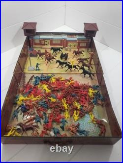 Louis Marx Vintage Fort Apache Carry-All Play Set Style 4685 Western Cowboys