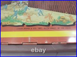 Louis Marx Vintage Fort Apache Carry-All Play Set Style 4685 Western Cowboys