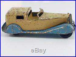 MARX 1930s TIN / PRESSED STEEL BATTERY OPERATED GULL SERVICE STATION PLAY SET
