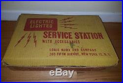 MARX 1940 TIN litho PRESSED STEEL Gull Electric Service Station playset rare