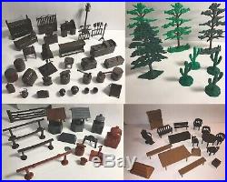 MARX 1950's Roy Rogers Mineral City Western Town, Ranch & Cabin Play sets & MORE