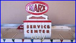 MARX 1950's Tin Litho Play Service Station Center Sky View Parking & Accessories