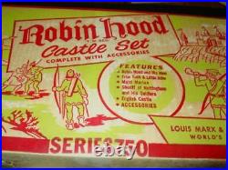 MARX 1957 ROBIN HOOD CASTLE FORT Playset #4723-R (COMPLETE) with Box (NM)