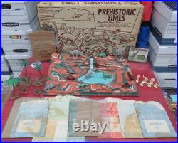MARX 1958 Prehistoric Times Play Set #3391 Series 500 (Complete + BONUS) EX