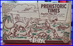 MARX 1958 Prehistoric Times Play Set #3391 Series 500 (Complete + BONUS) EX