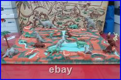 MARX 1958 Prehistoric Times Play Set #3391 Series 500 (Complete + BONUS) EX