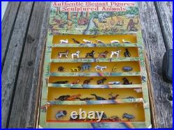 MARX 1960 Line-Mar Elegant ANIMAL tin metal figures Complete Set in Display Box MARX 1960 Line-Mar Elegant ANIMAL tin metal figures Complete Set in Display Box