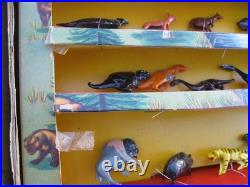 MARX 1960 Line-Mar Elegant ANIMAL tin metal figures Complete Set in Display Box MARX 1960 Line-Mar Elegant ANIMAL tin metal figures Complete Set in Display Box