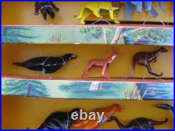 MARX 1960 Line-Mar Elegant ANIMAL tin metal figures Complete Set in Display Box MARX 1960 Line-Mar Elegant ANIMAL tin metal figures Complete Set in Display Box