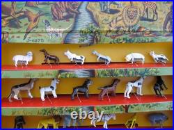 MARX 1960 Line-Mar Elegant ANIMAL tin metal figures Complete Set in Display Box