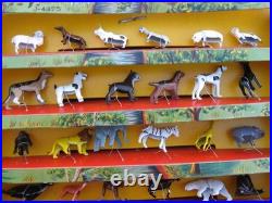 MARX 1960 Line-Mar Elegant ANIMAL tin metal figures Complete Set in Display Box MARX 1960 Line-Mar Elegant ANIMAL tin metal figures Complete Set in Display Box