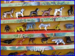 MARX 1960 Line-Mar Elegant ANIMAL tin metal figures Complete Set in Display Box