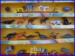 MARX 1960 Line-Mar Elegant ANIMAL tin metal figures Complete Set in Display Box