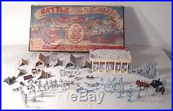 MARX BATTLE OF THE BLUE AND THE GRAY CIVIL WAR PLAYSET WITH FIGURES BOXED SHARP