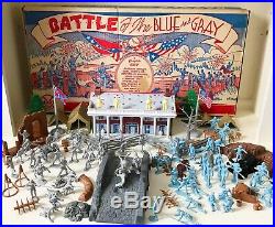 MARX BATTLE OF THE BLUE & GRAY PLAY SET-1962- No. 4658- 99% IN BOX BEAUTIFUL