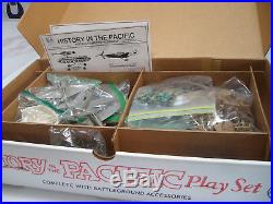 MARX BATTLEGROUND HISTORY IN THE PACIFIC 4164 PLAYSET With HANDMADE RARE ART BOX