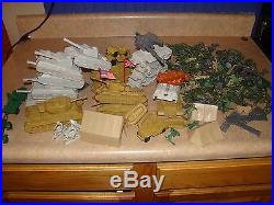 Marx Battleground Vintage Sears Soldiers Tanks Playset Toy Lot Huge 168