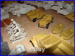 Marx Battleground Vintage Sears Soldiers Tanks Playset Toy Lot Huge 168