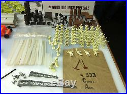 Marx Big Inch Pipeline, Construction Camp Playsets. With Extras And Boxes