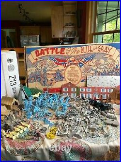 MARX Battle of the Blue & Gray Play Set Number 4658 HUGE LOT 196 Pieces