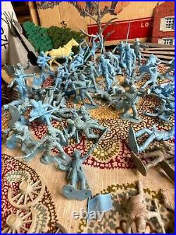 MARX Battle of the Blue & Gray Play Set Number 4658 HUGE LOT 196 Pieces