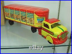 Marx Cattle Truck Livestock Truck Near Mint In Box With Bag And Animals Playset