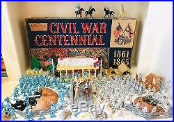 MARX CENTENNIAL BATTLE OF THE BLUE & GRAY PLAY SET -No. 5929- 98% VG In BOX RARE