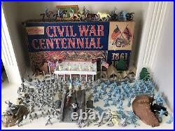 MARX CENTENNIAL BATTLE OF THE BLUE & GRAY PLAY SET No. 5929 99% VG SET WithBOX