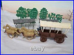 MARX/CTS Western Wagon Train Playset, 54MM Toy Soldiers 168 pieces