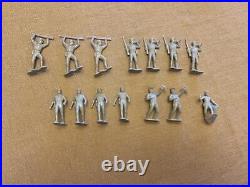 MARX CTX Civil War Gray Soldier Playset with accessories LOT of 118 Cannon Horse