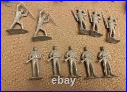 MARX Civil War Gray Soldier Playset with accessories LOT of 100 Cannon Horses