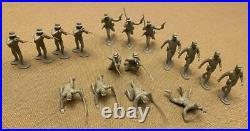MARX Civil War Gray Soldier Playset with accessories LOT of 100 Cannon Horses