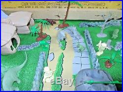 MARX FLINTSTONE PLAYSET ORIGINAL 4672 Box Figures Dinosaur Car Toy Lot Complete