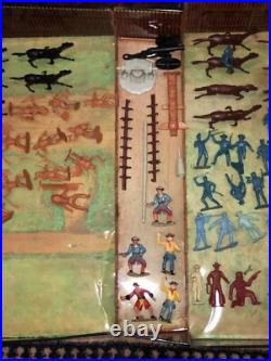 MARX FORT APACHE CARRY ALL ACTION PARTIAL SET with TIN CASE #4685