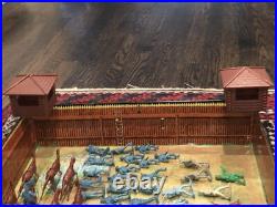MARX FORT APACHE CARRY ALL ACTION PARTIAL SET with TIN CASE #4685